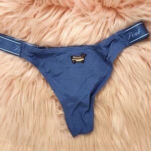 Brand New PINK VICTORIA'S SECRET "DOG" LOGO STRAPPY THONG-S
